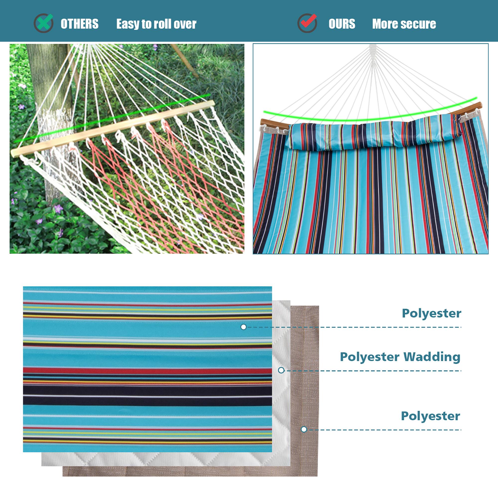 **OTHERS**  
Easy to roll over

**OURS**  
More secure

- Polyester
- Polyester Wadding
- Polyester