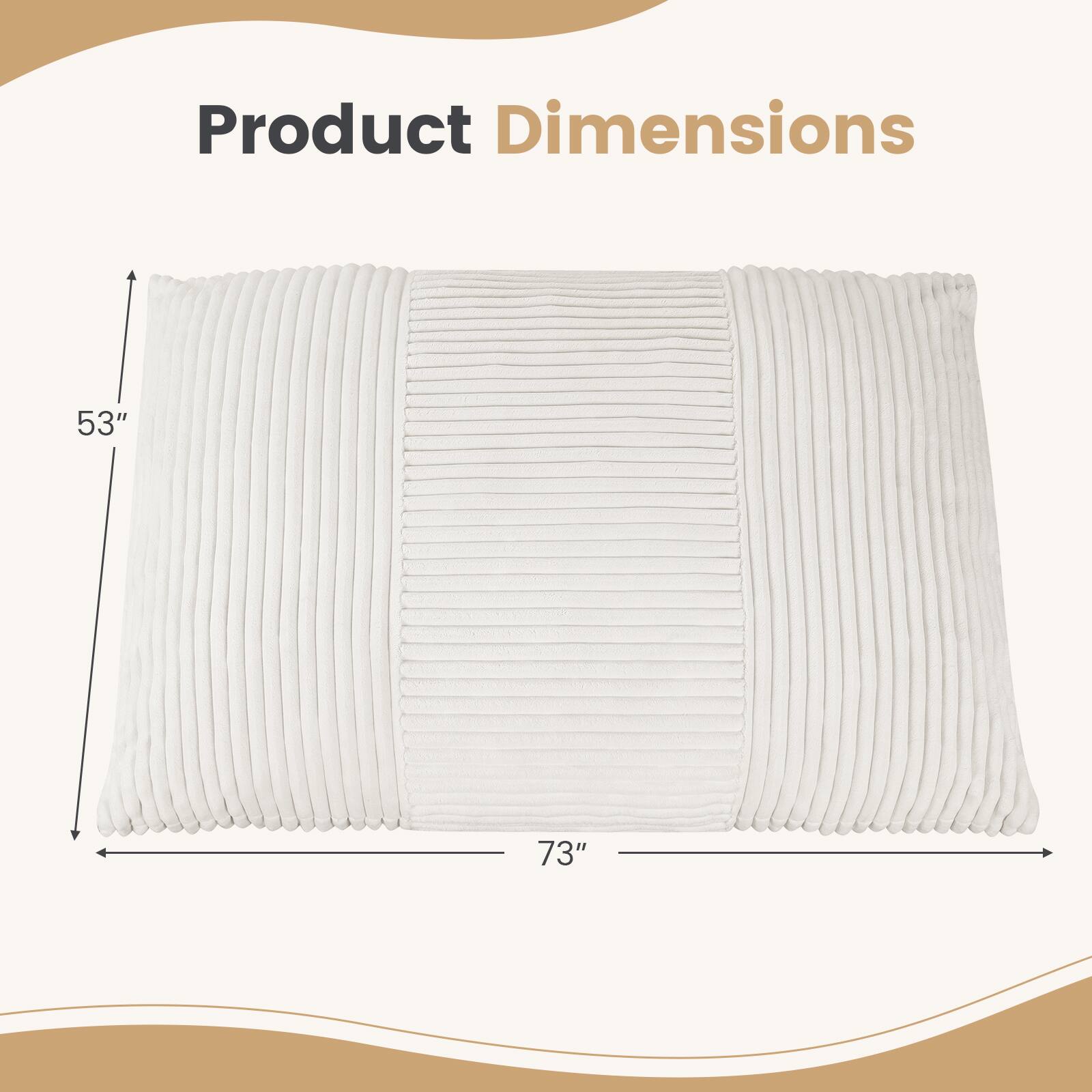 Product Dimensions: 53" x 73"