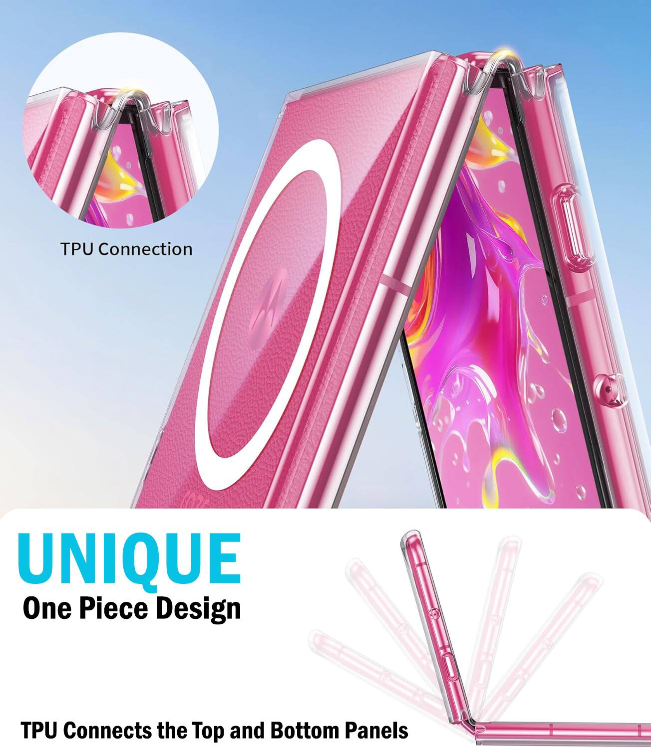TPU Connection

UNIQUE
One Piece Design

TPU Connects the Top and Bottom Panels