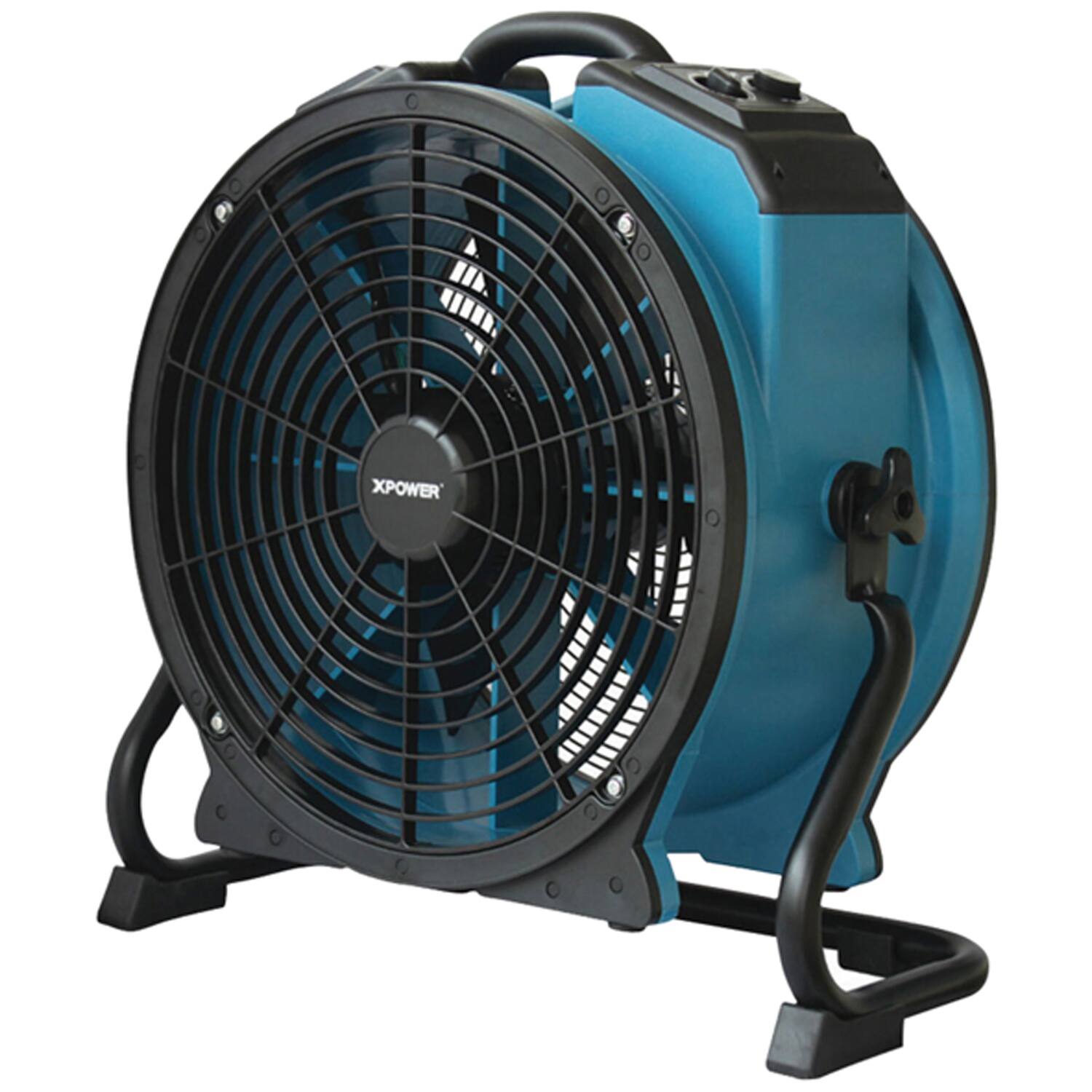 Alt View 4. XPOWER - Xpower X-47atr X-47atr 3,600-cfm Variable-speed Professional Sealed-motor Axial Fan With Timer And Power Outlets - blue.