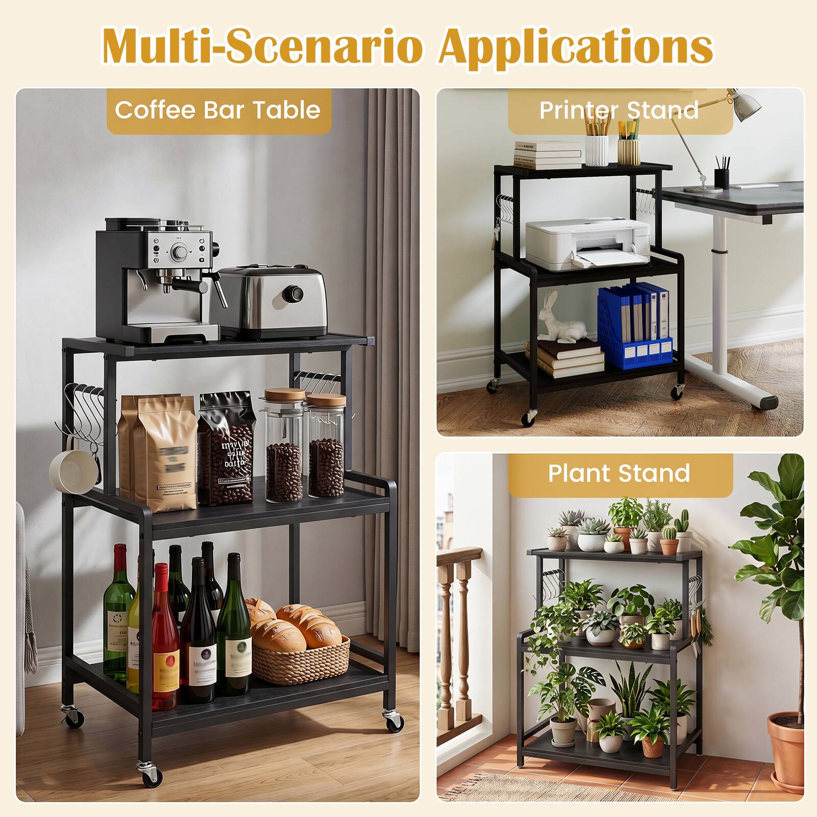 Multi-Scenario Applications

Coffee Bar Table

Printer Stand

Plant Stand
