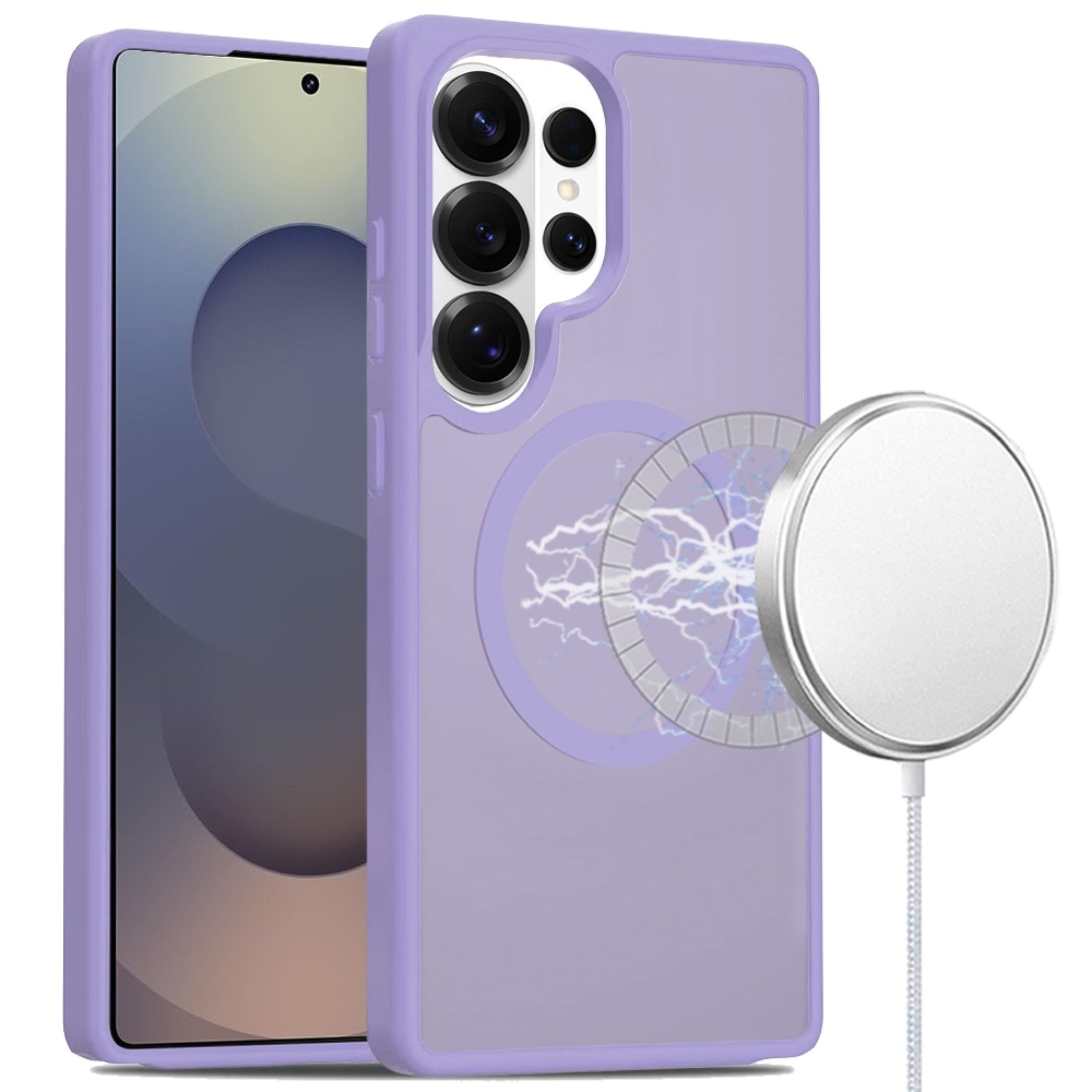 Kitcheniva - Magnetic Circle Smooth Translucent Plus Tempered Glass For Samsung S26 Ultra Case - Light Purple price history on PriceWatchPro