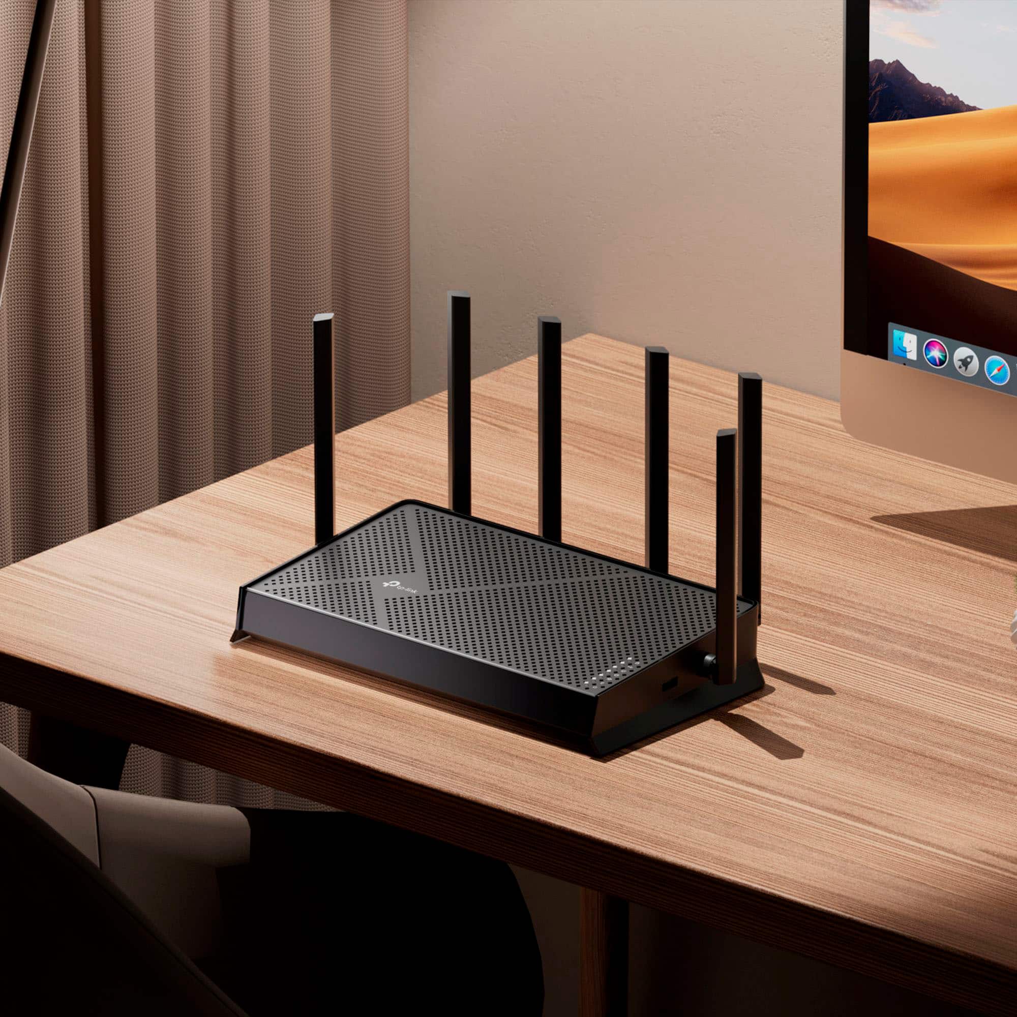 Alt View 9. TP-Link - Archer BE9700 Tri-Band Wi-Fi 7 Router - Black.