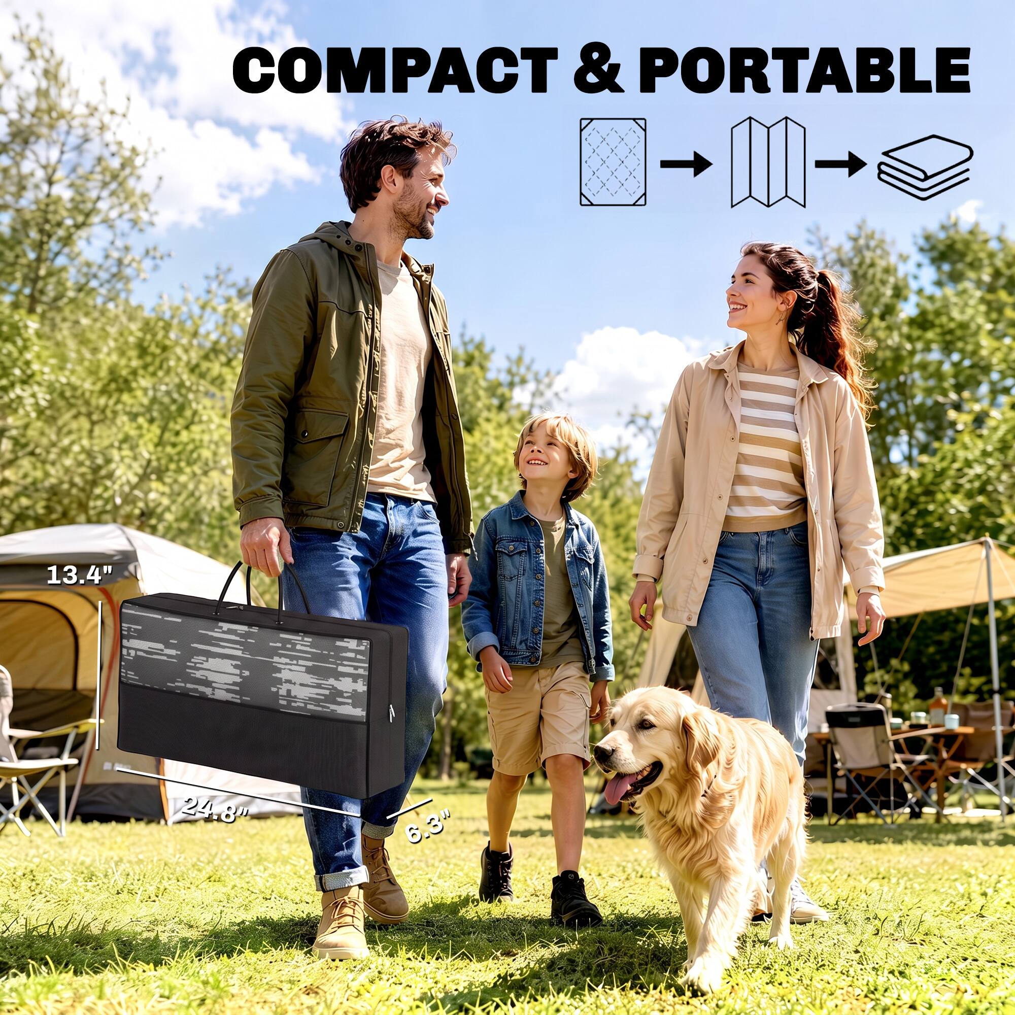 COMPACT & PORTABLE

13.4"
24.8"
6.3"