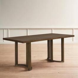 Loheer - 69 Inch Dining Table, Rectangular Brown Table for Six - Walnut