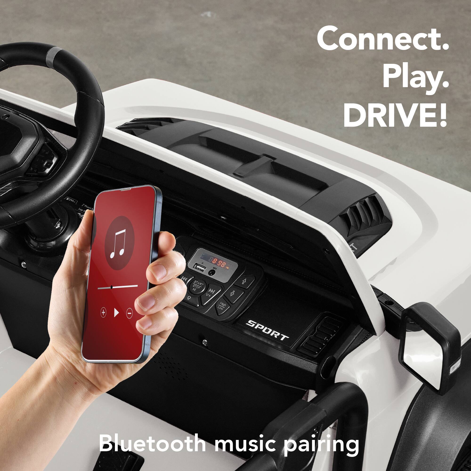 Connect. Play. DRIVE!

Bluetooth music pairing