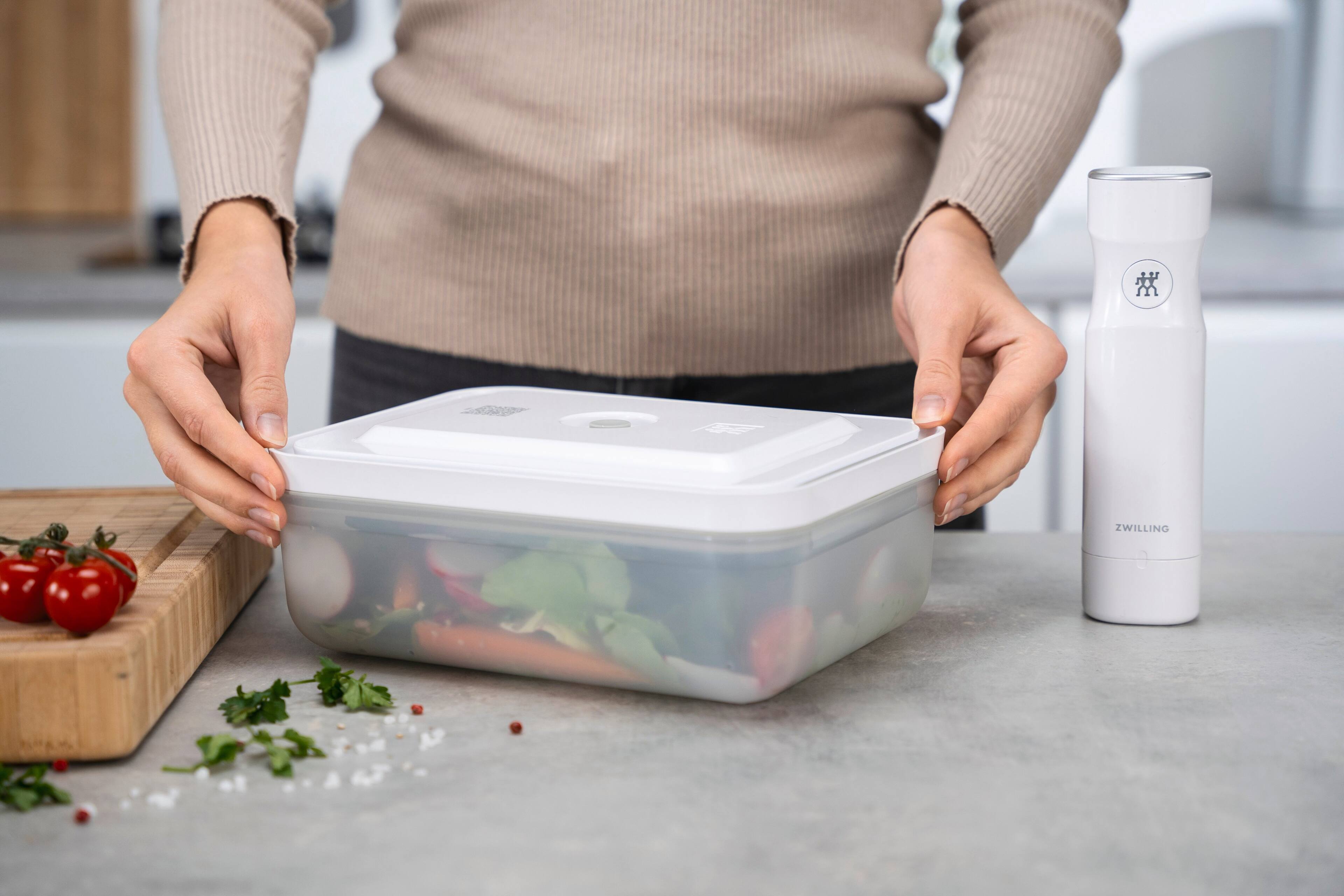 Alt View 8. ZWILLING - ZWILLING Fresh & Save Plastic Fridge Box, Airtight Food Storage Container, Meal Prep Container, BPA-Free, Grey - Grey.
