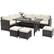 Front. Costway - 7 PCS Patio Furniture Set Rattan Sectional Conversation Sofa Coffee Table Porch - Mixed Brown/White.