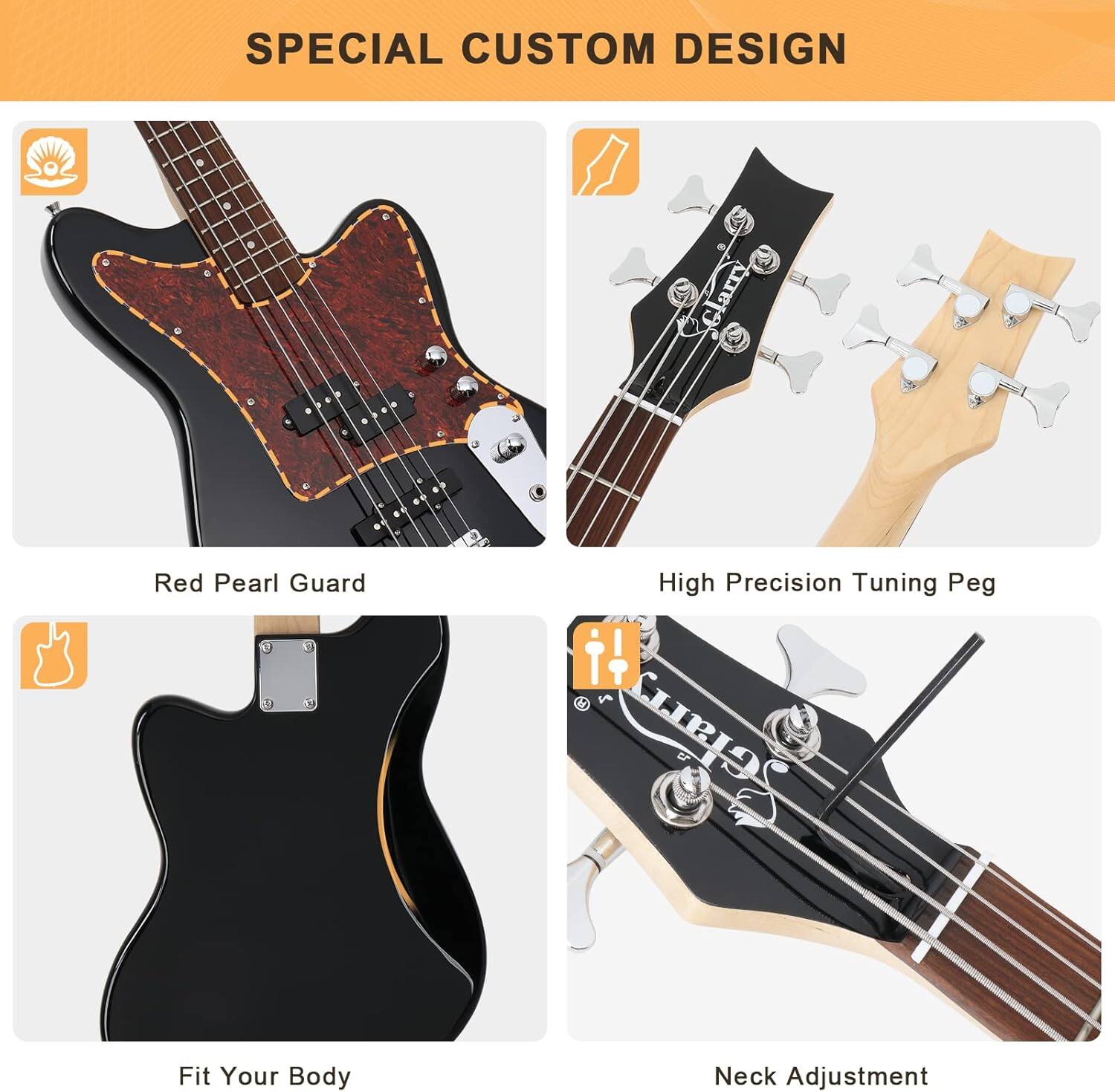 SPECIAL CUSTOM DESIGN

- Red Pearl Guard
- High Precision Tuning Peg
- Fit Your Body
- Neck Adjustment