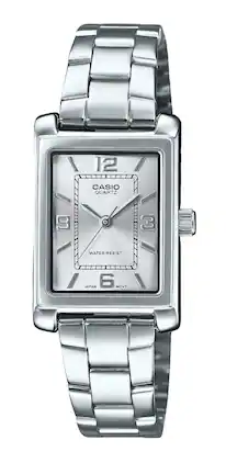 Casio - Standard Analog Stainless Steel Dial Quartz LTP-1234DD-7A Women's Watch - Silver