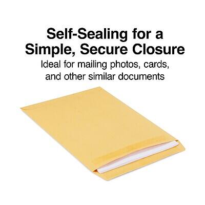 Self-Sealing for a Simple, Secure Closure  
Ideal for mailing photos, cards, and other similar documents