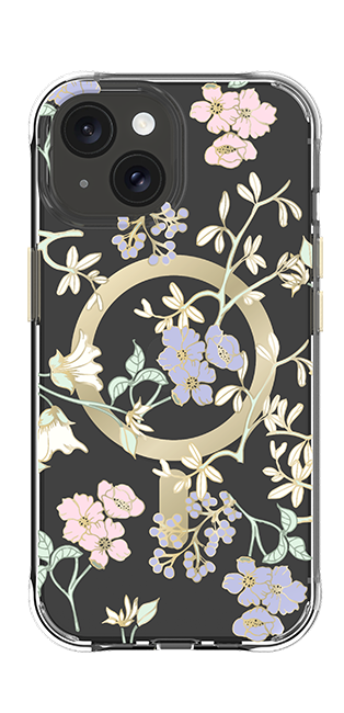 Angle. Body Glove - Karma by Body Glove Pastel Floral with MagSafe Case - iPhone 15/14/13 - Pastel Floral.