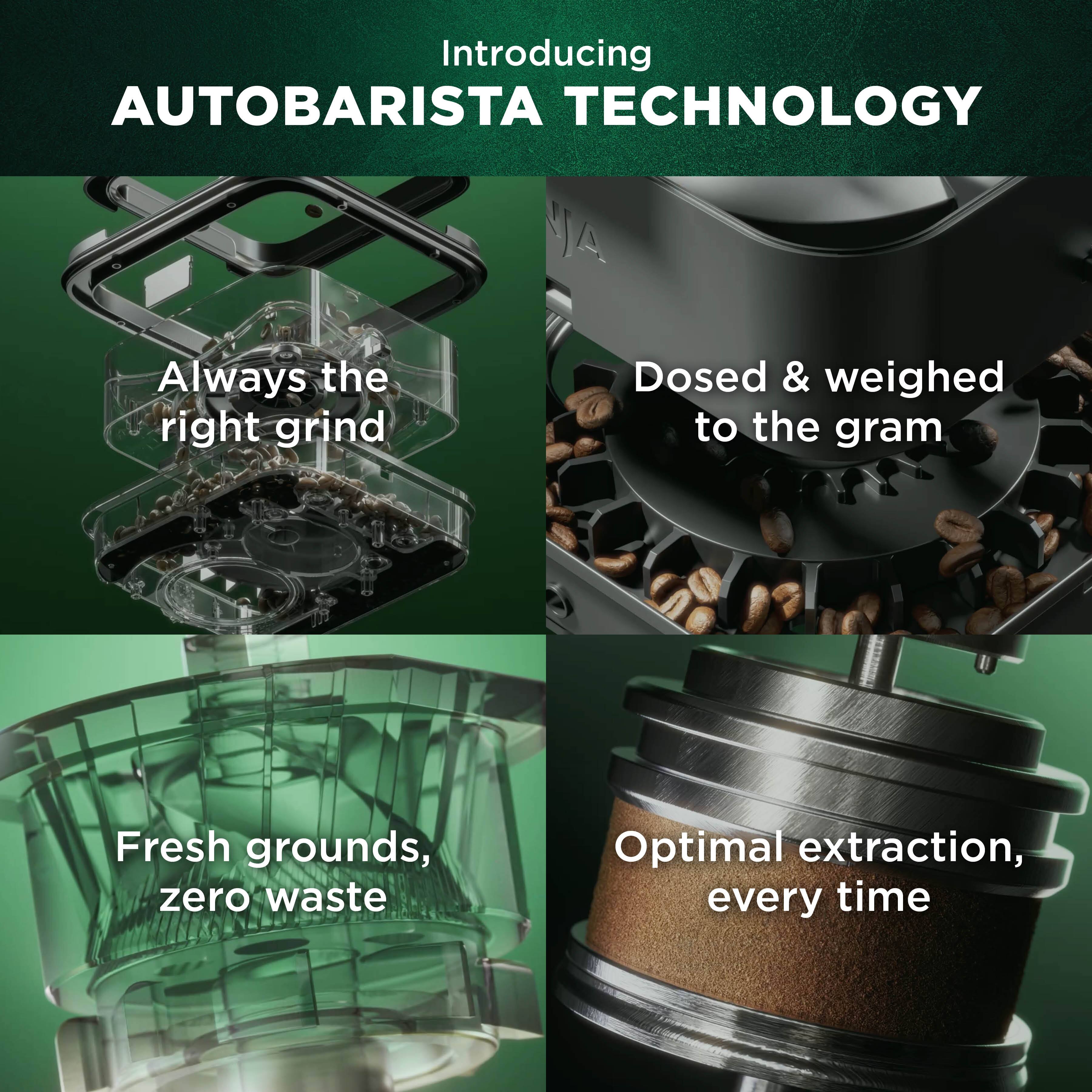 Introducing AUTOBARISTA TECHNOLOGY

- Always the right grind
- Dosed & weighed to the gram
- Fresh grounds, zero waste
- Optimal extraction, every time