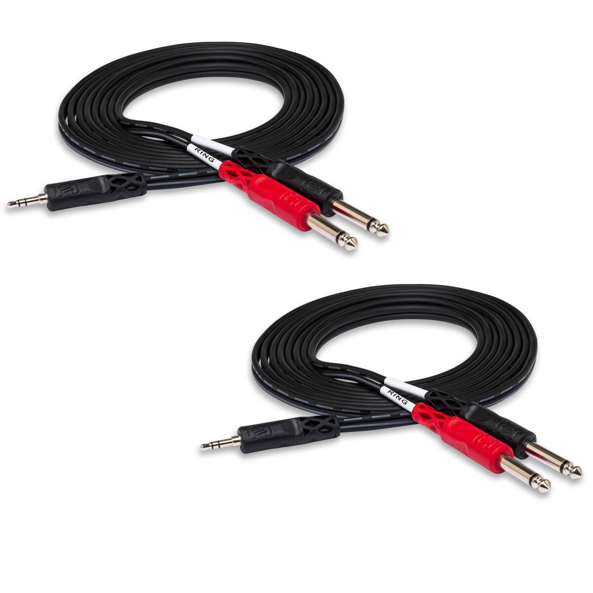 Hosa Technology 2x 10' Stereo 3.5mm Mini Male to Two Mono 1/4