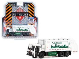 Greenlight - 2021 Mack LR Electric Rear Loader Refuse Truck "NYC Department of Sanitation Fully Electric" S.D. Trucks 1/64 - White