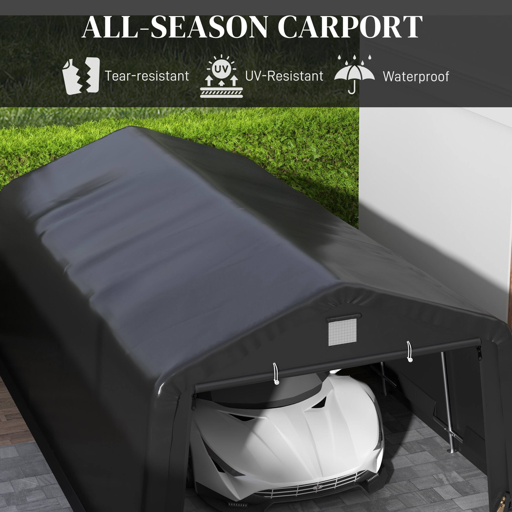 ALL-SEASON CARPORT, Tear-resistant, UV-Resistant, Waterproof