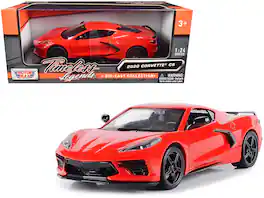 2020 Chevrolet Corvette C8 Stingray "Timeless Legends" 1/24 Diecast Model Car by Motormax - Red