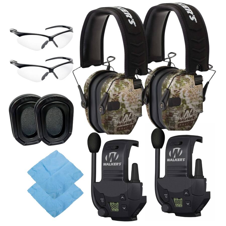 Walker Razor Slim Kryptec Walkers Razor Slim Electronic Muff (Kryptek Camo) Bundle with Walkie ...