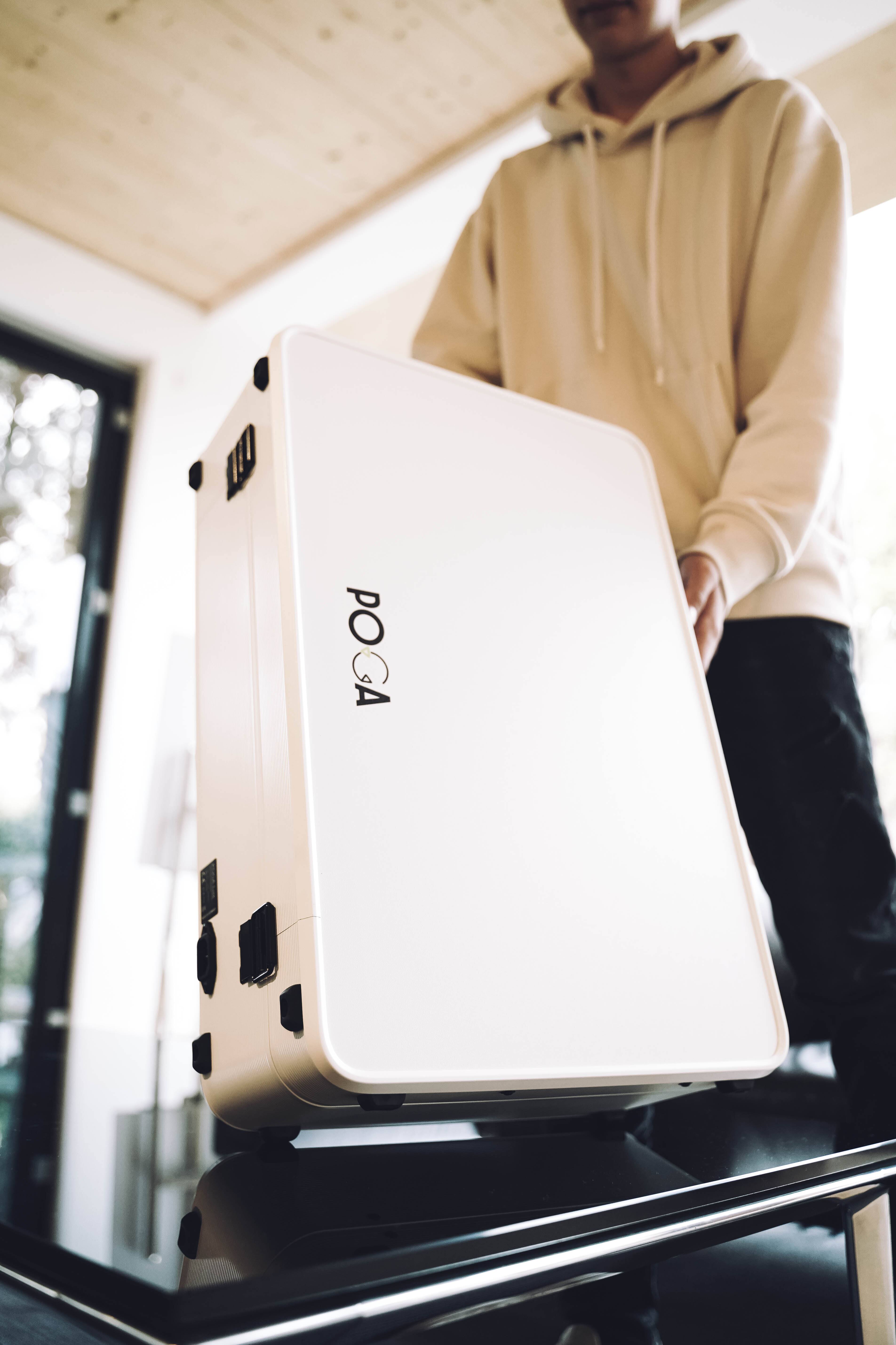 Alt View 26. POGA - LUX PlayStation 5 Premium Portable Console Travel Case w/ Trolley and 24" AOC Gaming Monitor - White.