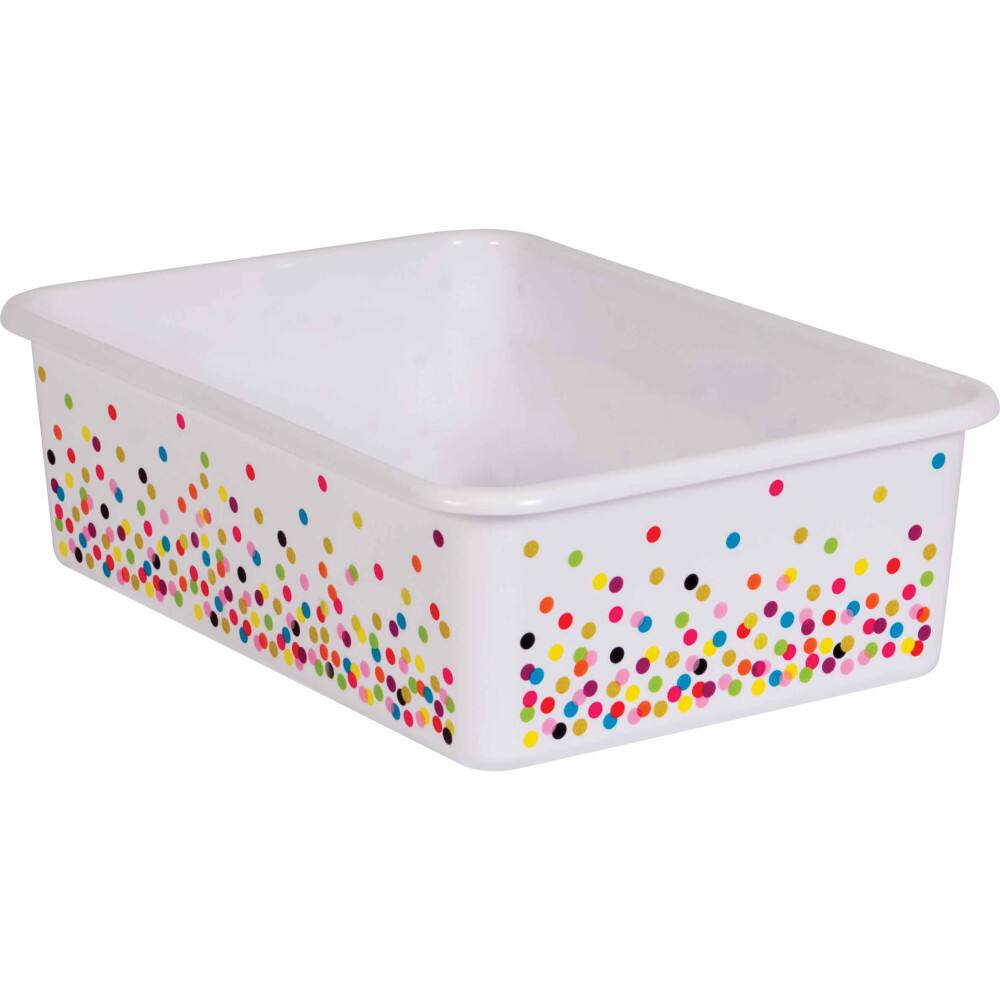 Front. Teacher Created Resources - Teacher Created Resources Confetti Large Plastic Storage Bin.