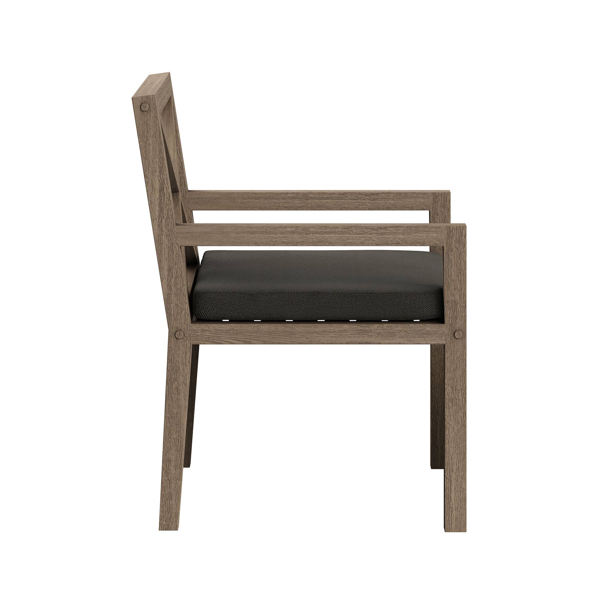 Alt View 2. Modway - Northlake Outdoor Teak Dining Armchair by Modway - Weathered Gray Flint.