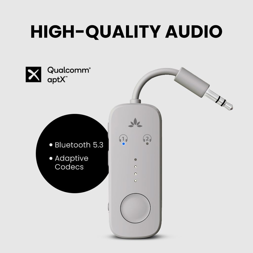 HIGH-QUALITY AUDIO

Qualcomm® aptX™

- Bluetooth 5.3
- Adaptive Codecs
