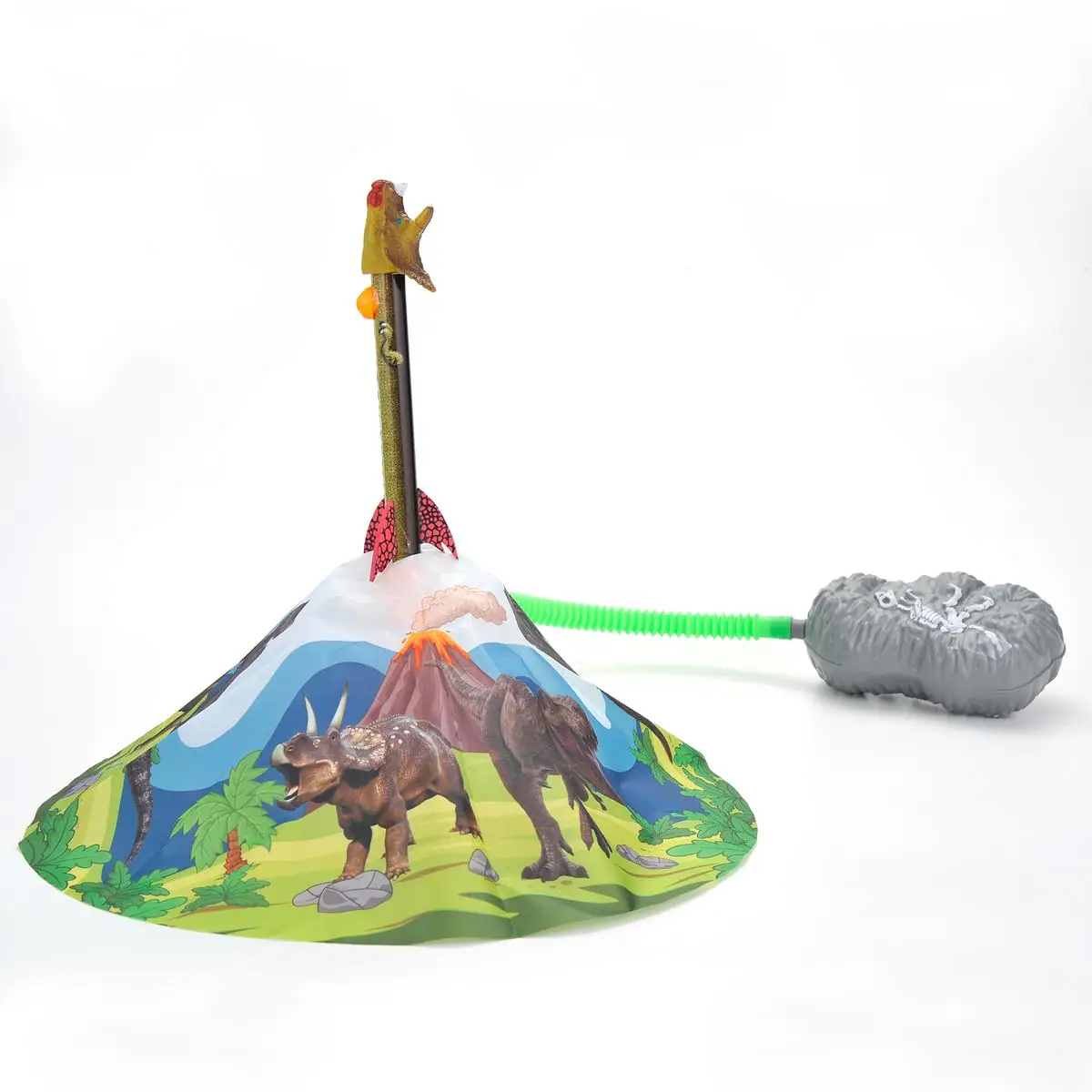 Front. JuzToys - Dinosaur Dino Blasters, Rocket Launcher for Kids, Outdoor - Multicolor.