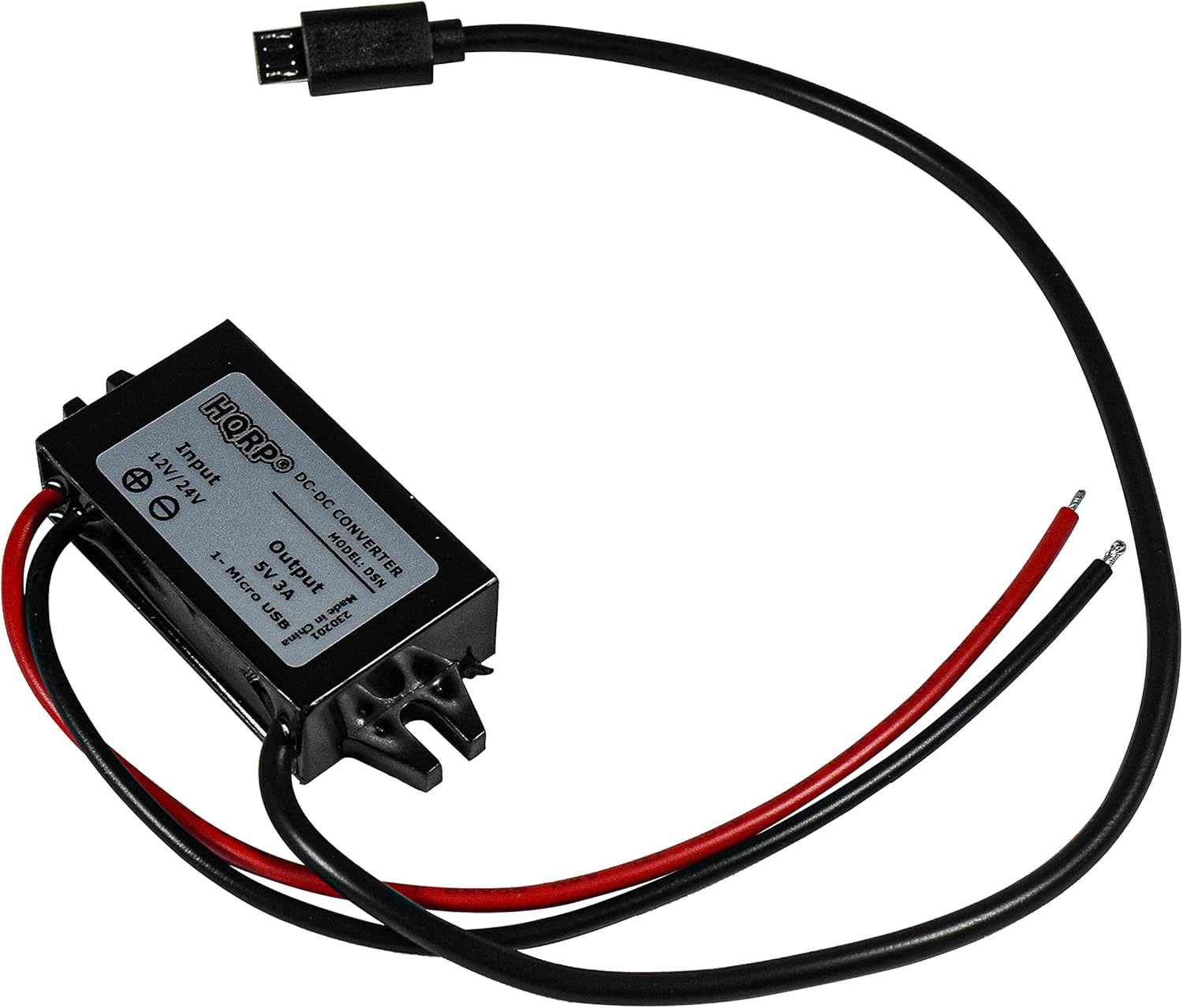 0 S 12V/24V Input HORPO DC-DC 1-5V3A 5V Output MODEL: CONVERTER DSN Micro USB im Made China 230201
