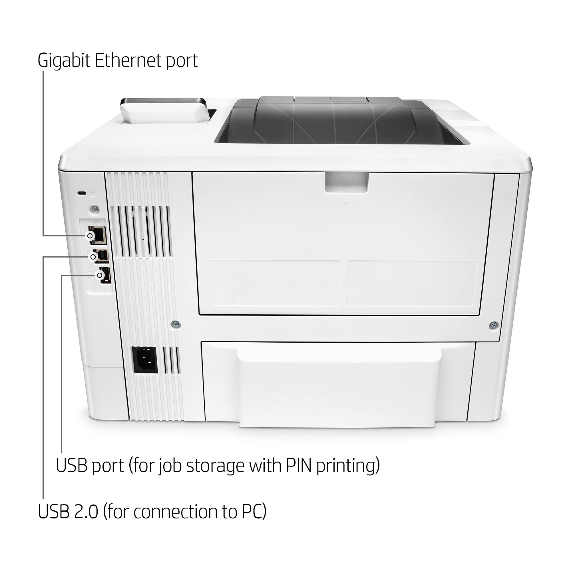 Gigabit Ethernet port o .  USB 2.0 (for job storage with PIN printing)
