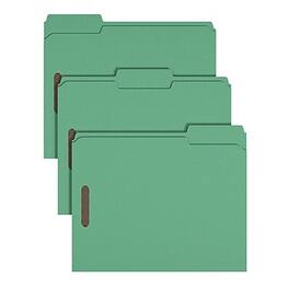 Staples - Reinforced Classification Folder, 3/4" Expansion, Letter Size, 50/Pack - Green