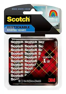 Scotch - Small Mounting Squares, 18/Pack - Clear
