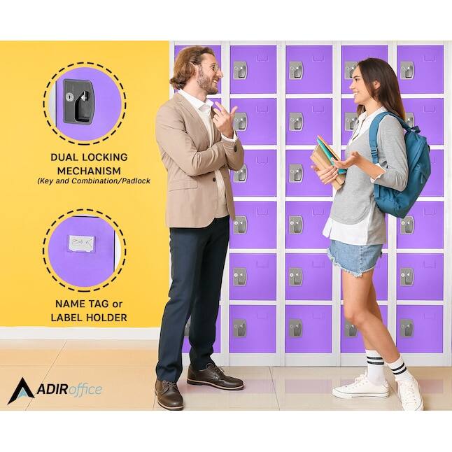 DUAL LOCKING MECHANISM (Key and Combination/Padlock), NAME TAG or LABEL HOLDER, ADIR office