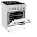 Alt View 1. ZLINE - ZLINE 24 in. Legacy Dual Fuel Range in Satin Stainless Steel w/ White Matte Door (RAS-WM-24) - Stainless steel.