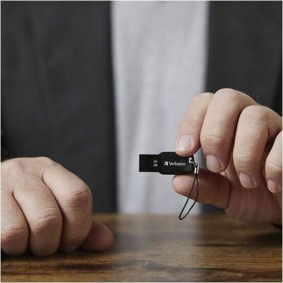 Alt View 1. Verbatim - Verbatim 32GB Ergo USB Flash Drive - Black - The Verbatim Ergo USB drive features an ergonomic design for in-hand - Black.