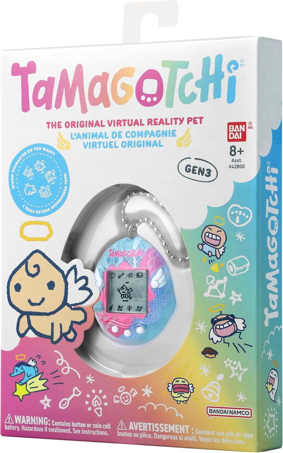 TaMagoTcHi ORIGINAL VIRTUAL REALITY PET 2 THE BAN MD L'ANIMAL DE COMPAGNIE DAI VIRTUEL ORIGINAL DO YOU WANT? CHARACTER Asst. 8+ GEN3 #42800

WARNING: Contains button or coin cell battery. Hazardous if swallowed. See instructions. 

AVERTISSEMENT: Contient une pile de type bouton ou pièce. Dangereux si avalé. Voyez les directives.