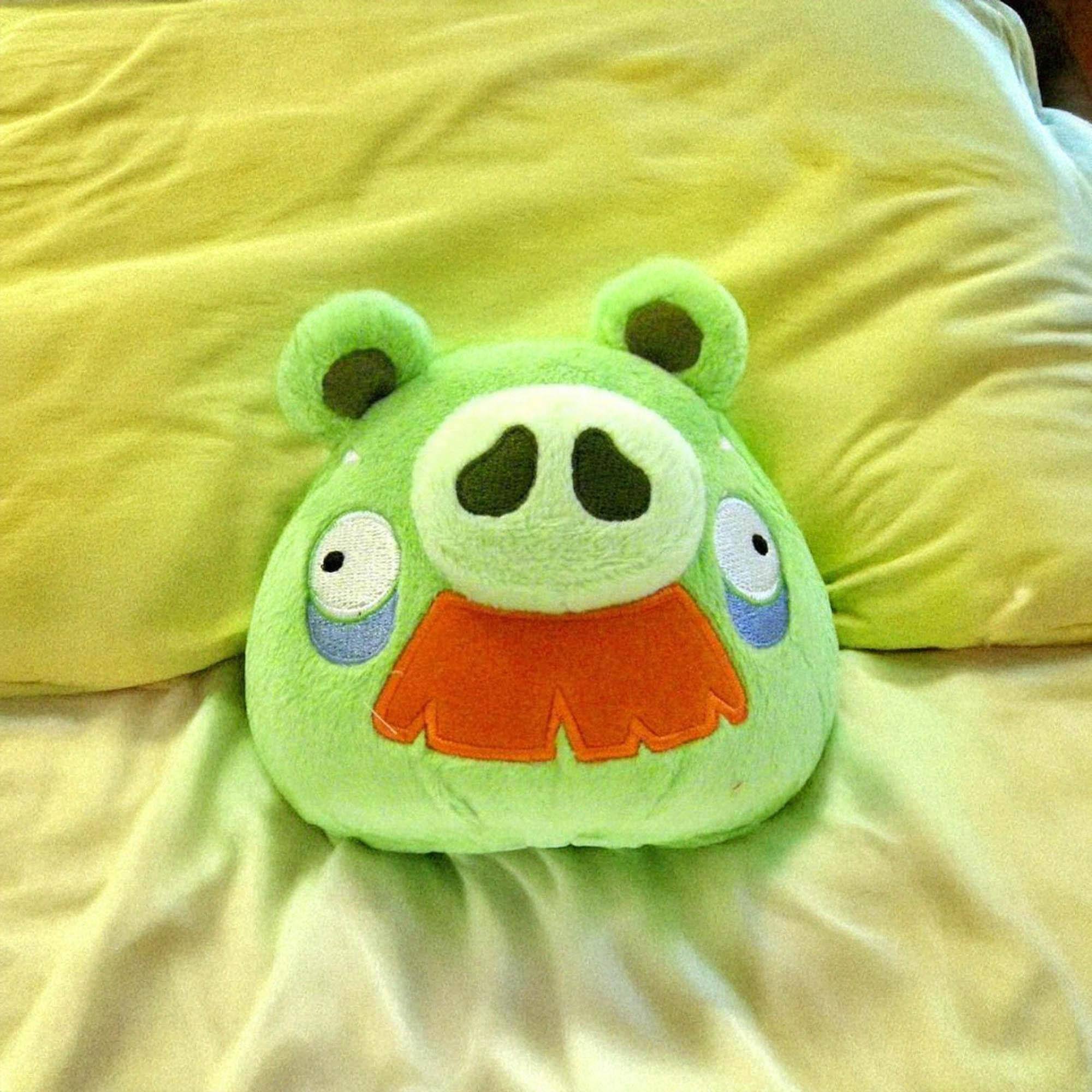 Alt View 10. Commonwealth Toys - Angry Birds 12" Moustache Pig Plush Officially Licensed - Green.