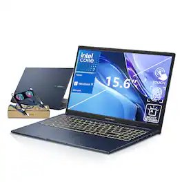 ASUS - Upgraded - Vivobook 15 15.6" FHD Touchscreen Laptop - Intel Core 7 150U - 16GB RAM 2TB SSD - Backlit KB - PCO Laptop Cooler - Blue