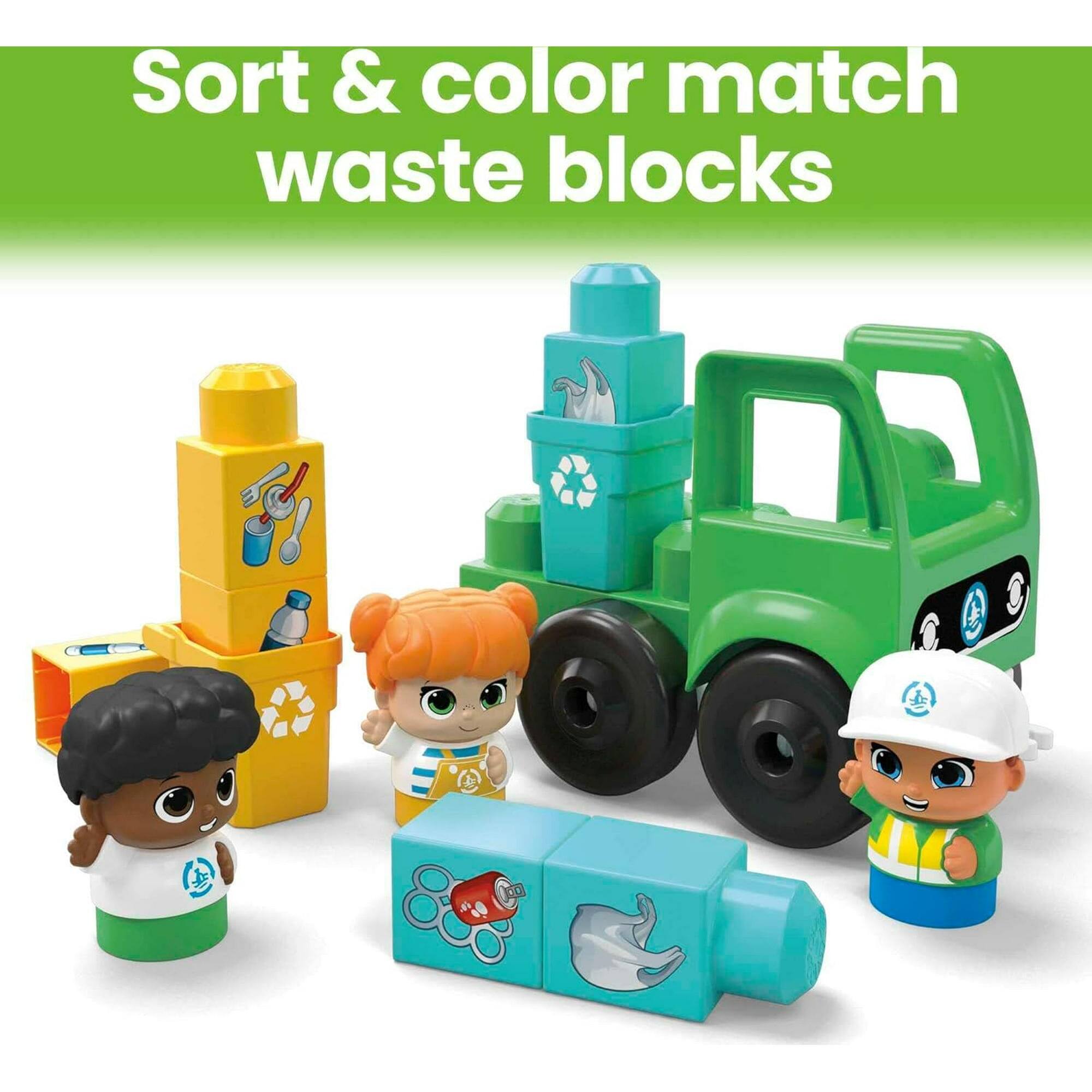 Sort & color match waste blocks