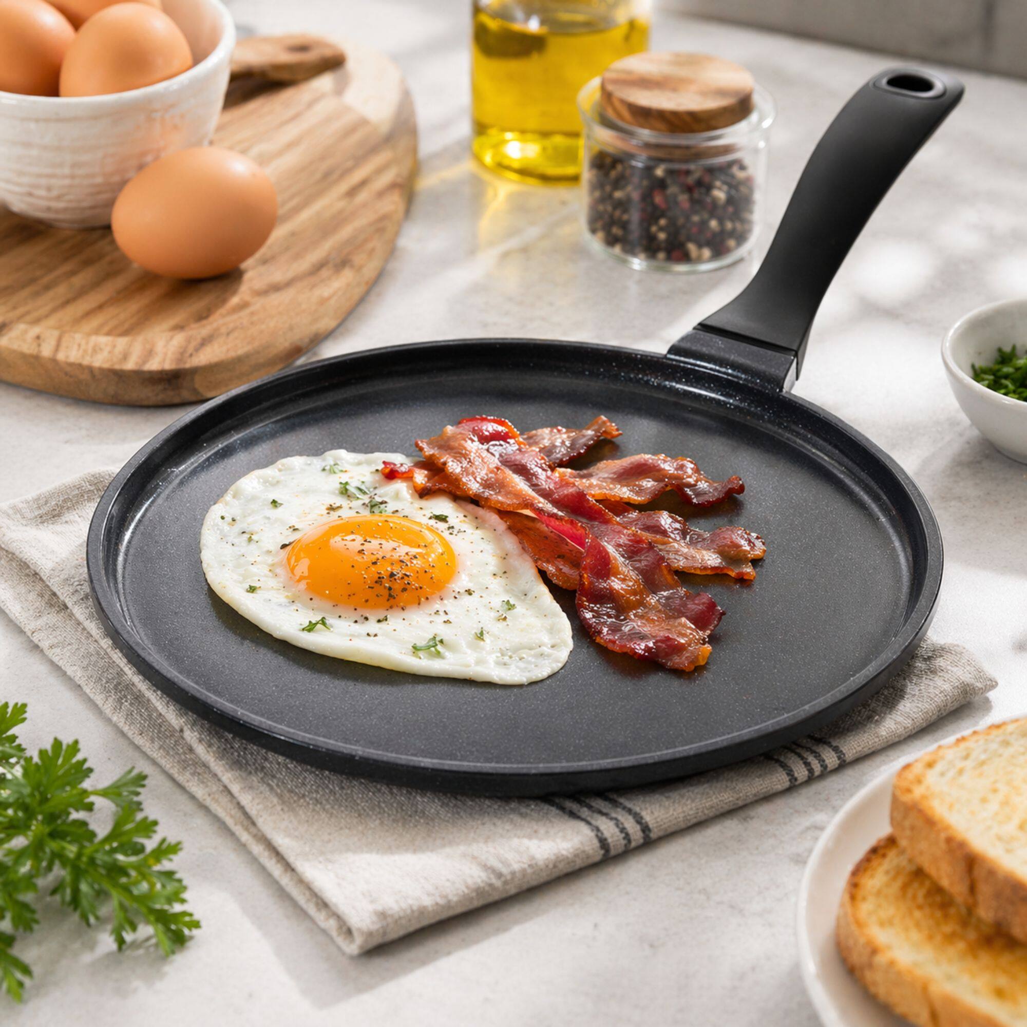 Back. Alva - Alva Energy Ceramic Nonstick Crepe Pan, 11-inch Egg Pan, PFAS-Free Nonstick Griddle Pan - Black.