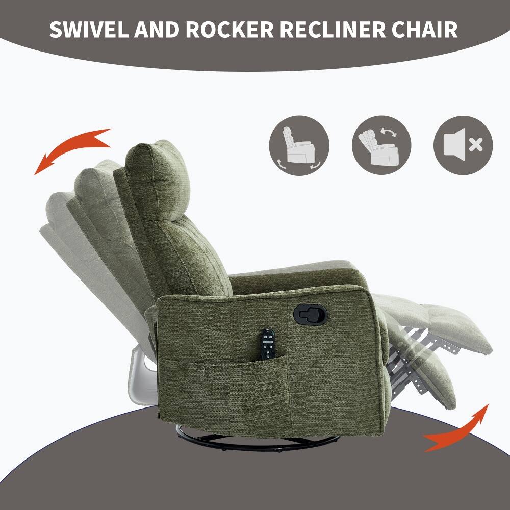 SWIVEL AND ROCKING RECLINER CHAIR