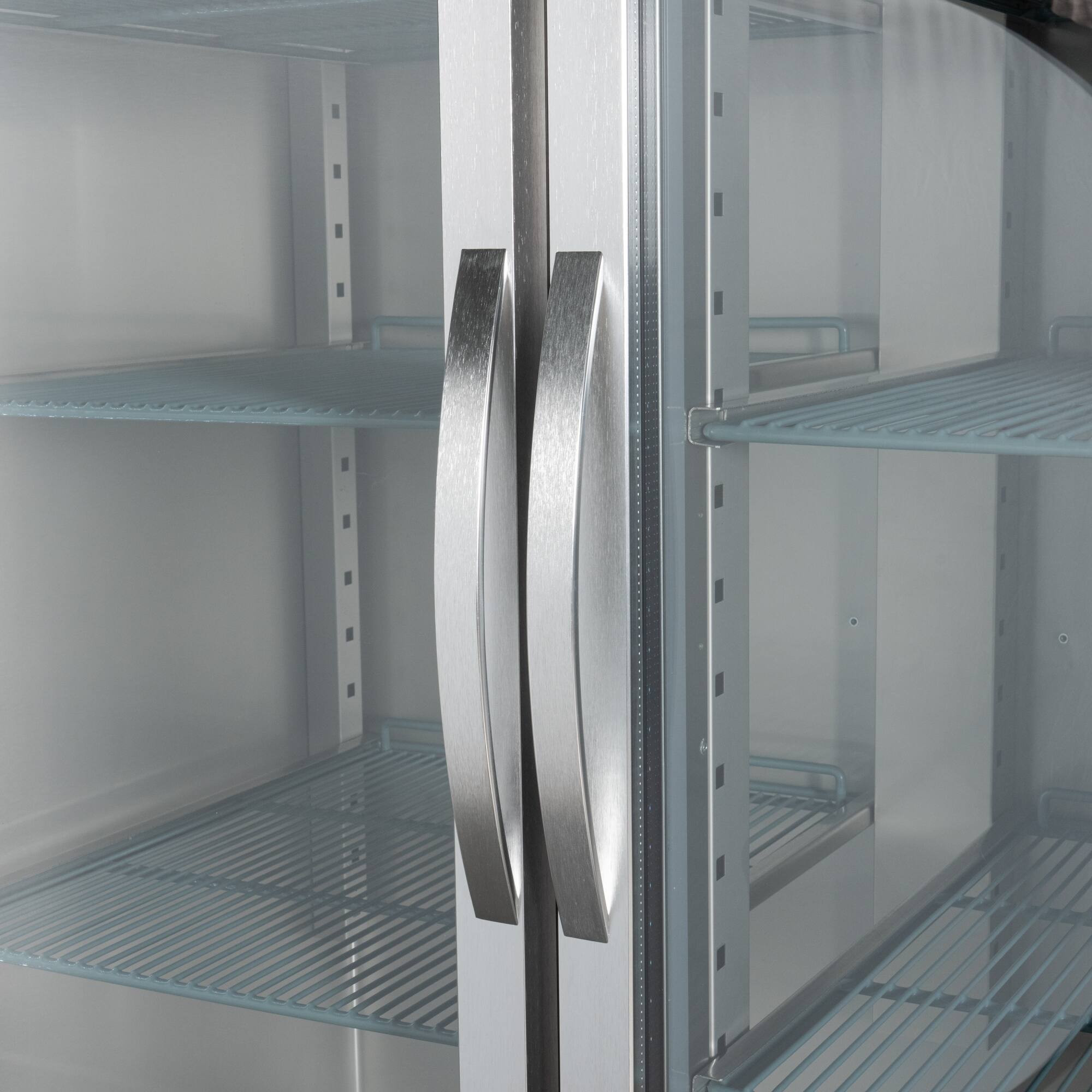 Alt View 5. Koolmore - 54 in. Two-Glass-Door Commercial Reach-In Refrigerator with Top-Mounted Compressor, 49 cu. ft. in Stainless-Steel - Stainless steel.