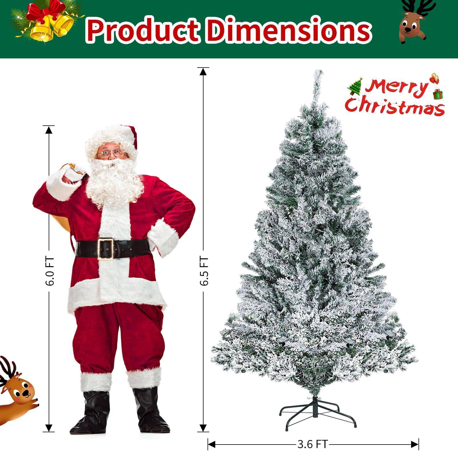 Product Dimensions

Merry Christmas

- Santa Claus: 6.0 FT (height) x 6.5 FT (width)
- Christmas Tree: 3.6 FT (width)