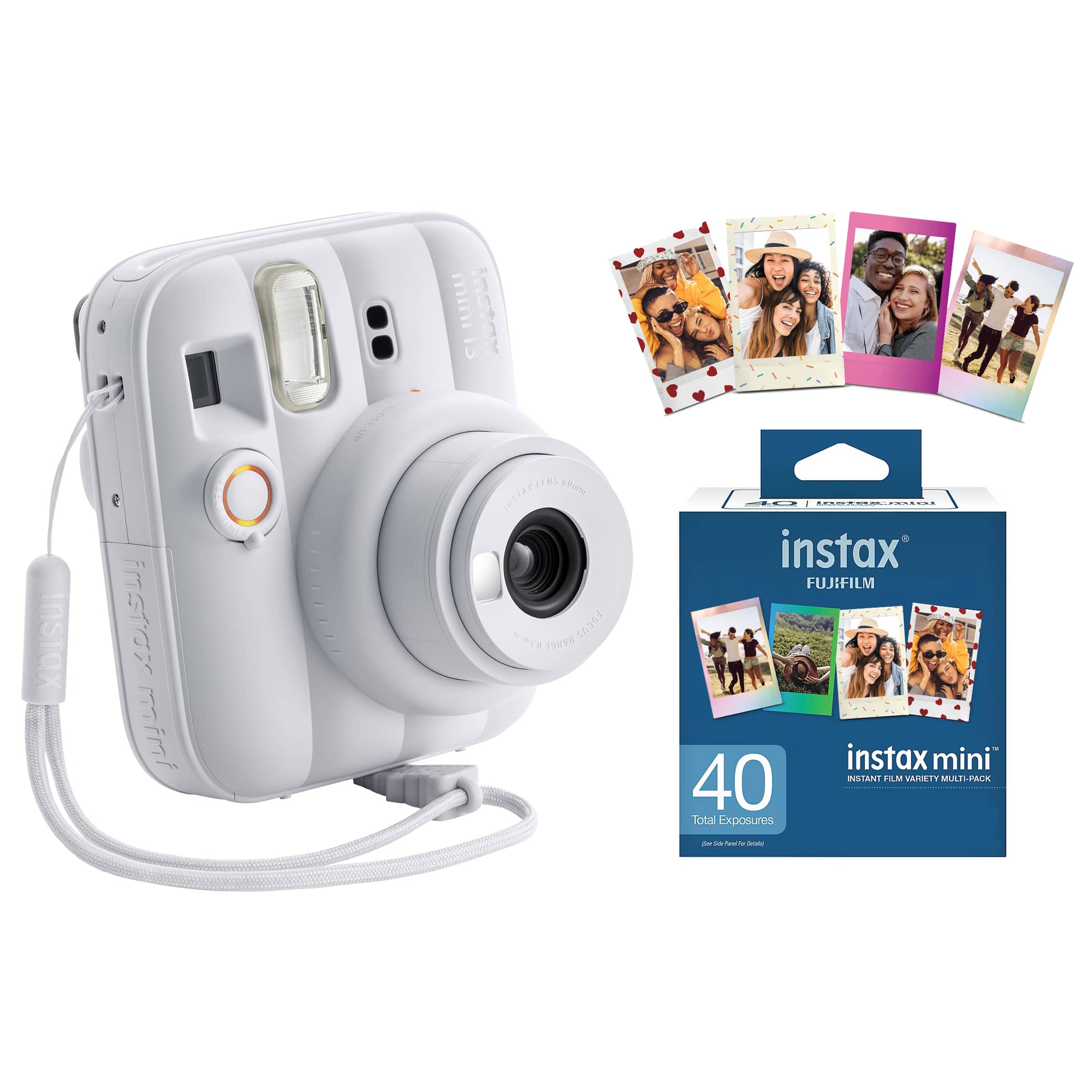 Fujifilm - Instax Mini 13 Instant Film Camera with 40 Count Variety Film Pack - Clay White price history on PriceWatchPro
