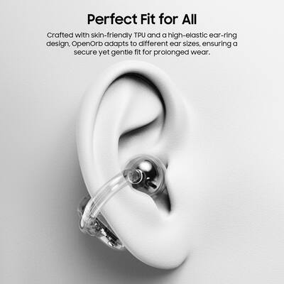 TOZO OpenEarRing Clip Wireless Earbuds - Open Ear Comfort, 40H Battery, Bluetooth, Sports Headphones With Digital Display