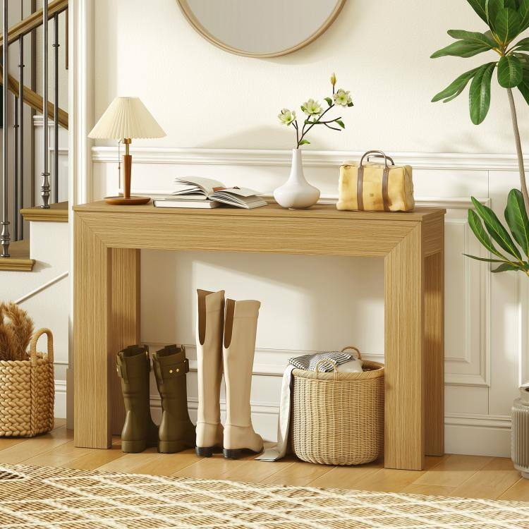 Alt View 2. PULUZ - Modern Console Table, 47 inch Narrow Entryway Table - Natural.