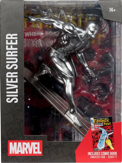 McFarlane Toys Marvel Silver Surfer 1:6th Scale Collectible with McFarlane Toys Marvel Silver Surfer 1:6th Scale Collectible with