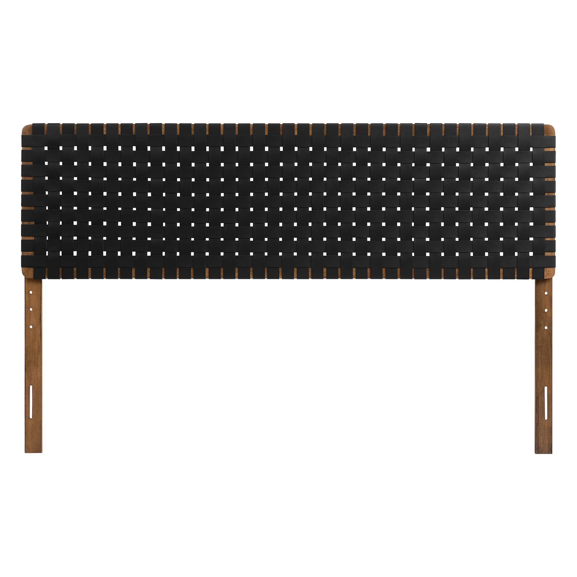 Alt View 1. Modway - Sparta Weave Vegan Leather King Headboard by Modway - Black.