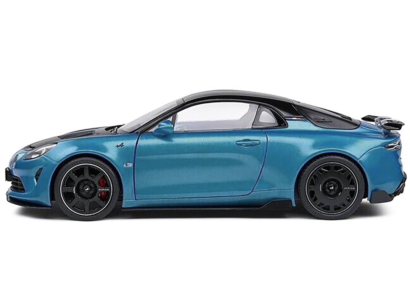 Back. Solido - 2023 Alpine A100 Radicale Blue Metallic with Carbon Hood and Top 1/18 Diecast Model Car by Solido - Blue Metallic.