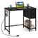 Front. Costway - Costway Computer Desk with Charging Station, 2 Fabric Drawers, Storage Shelf Headphone Hook - Black.