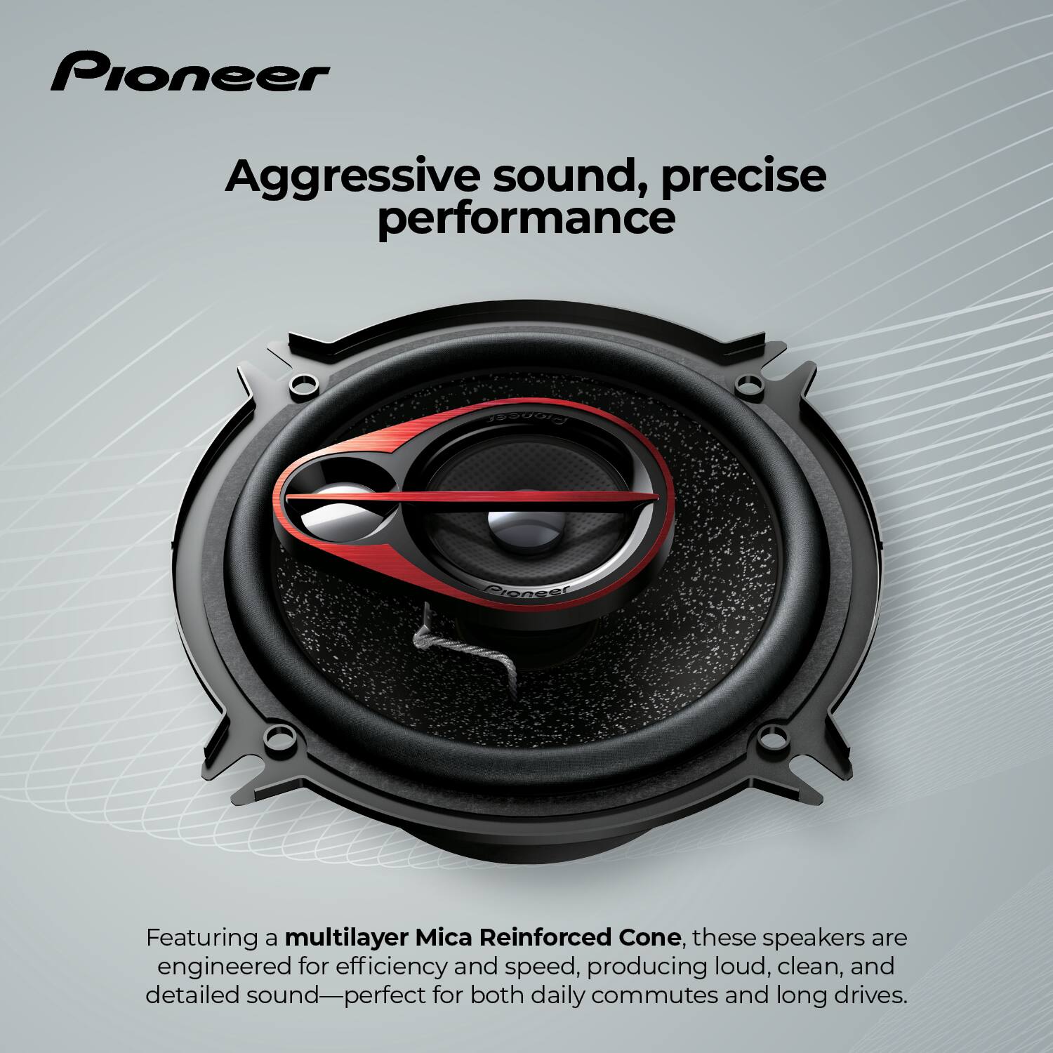 Pioneer

Aggressive sound, precise performance

Featuring a multilayer Mica Reinforced Cone, these speakers are engineered for efficiency and speed, producing loud, clean, and detailed sound—perfect for both daily commutes and long drives.